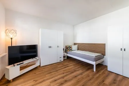 Schlafzimmer MonteurWohnung*DresdnerBlick*