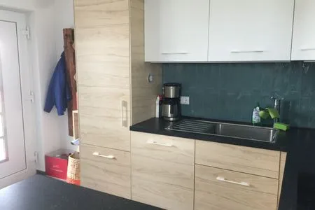 Küche / Küchenzeile Apartment 7b ARTS mit überdachtem Balkon