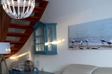 Wohnzimmer Hus op de Wurth Ferienwohnung Seeblick