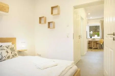 Schlafzimmer Ferienwohnung Palstek Eckernförde