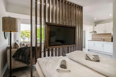 Schlafzimmer Ferienwohnung Meer in Sicht Eckernförde