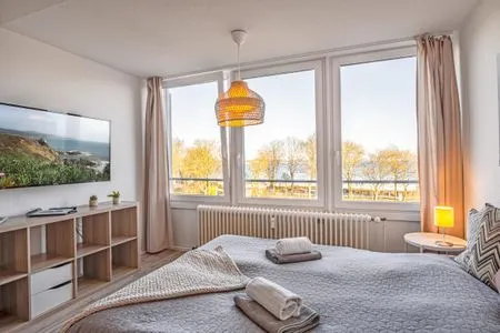 Bett Ferienwohnung Strandblick Eckernförde