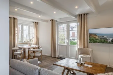 Wohnzimmer Ferienwohnung Nordseelounge Pellworm