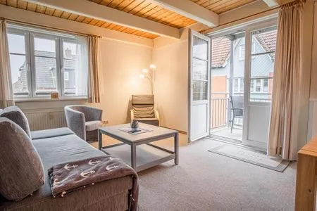 Wohnzimmer Ferienwohnung Heimat auf Zeit Pellworm