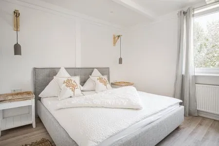 Schlafzimmer Ferienwohnung Nordlicht Refugium Pellworm