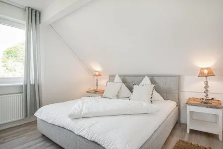 Schlafzimmer Ferienwohnung Deichblick Quartier Pellworm