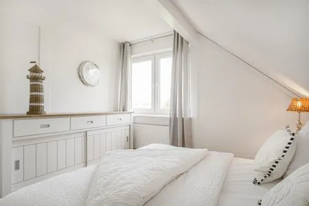 Schlafzimmer Ferienwohnung Deichblick Quartier Pellworm