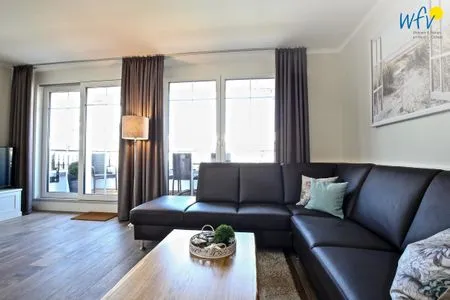 Wohnzimmer Villa Petersen Ferienwohnung Himmel & Meer