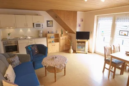 Wohnzimmer Ferienwohnung Strandnest