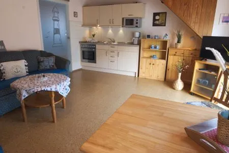 Wohnzimmer Ferienwohnung Strandnest