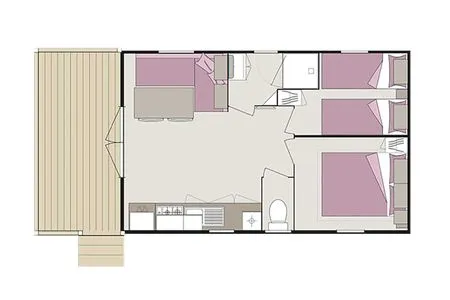 Grundriss Ferienpark Süderstapel - Eiderlodge 1 Hundefreundlich