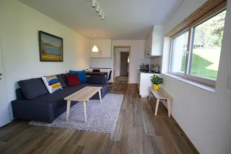Wohnzimmer Apartment Bijou am Bach