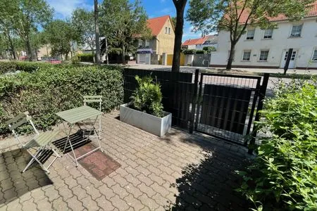 Terrasse Handwerkerwohnung "Daniel" in Halle mit Stellplatz