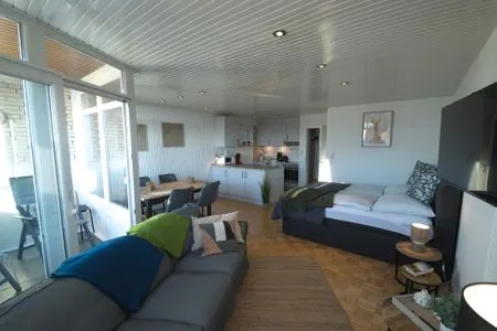 Wohnzimmer Ferienwohnung Strandperle