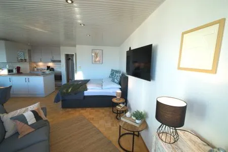 Wohnzimmer Ferienwohnung Strandperle