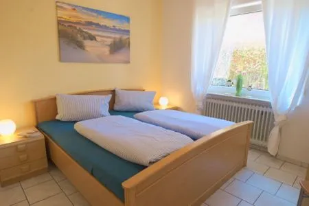 Schlafzimmer Ferienwohnung Muschel