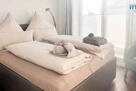 Schlafzimmer Haus Anna See Ferienwohnung Südperle