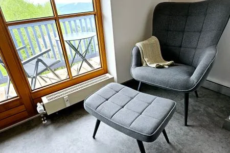 Wohnzimmer Ferienland Sonnenwald Ferienwohnung 15 "Weitblick zum Arber"