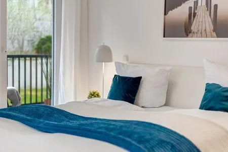 Schlafzimmer Bernsteinquartier, Dünengras, Whg. 04.39