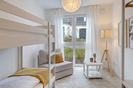 Schlafzimmer Bernsteinquartier, Dünengras, Whg. 04.39