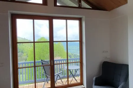 Wohnzimmer Ferienland Sonnenwald Ferienwohnung 15 "Weitblick zum Arber"