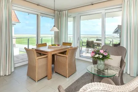 Wohnzimmer Ferienwohnung Friesenrose