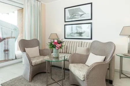 Wohnzimmer Ferienwohnung Friesenrose