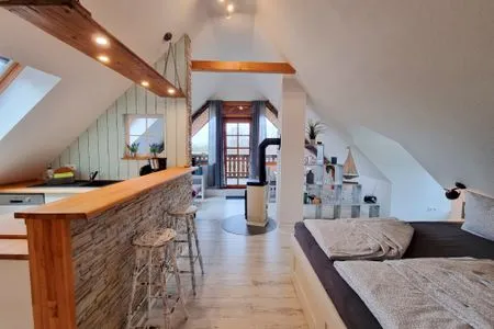 Wohnzimmer Ferienwohnung "Ackerblick" in Schwartbuck