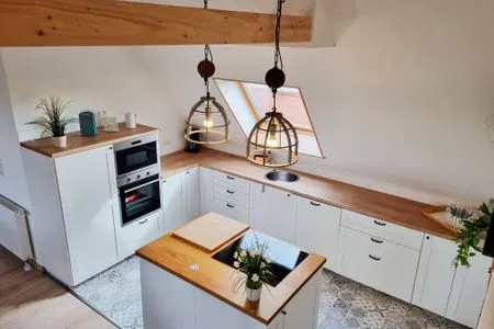 Küche / Küchenzeile Ferienwohnung "Feldkieker" in Schwartbuck