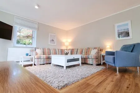 Wohnzimmer Ferienhaus "Küstenhuus" in Kalifornien an der Ostsee