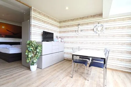 Wohnzimmer Ferienwohnung "Möwe" in Schönberg-Holm an der Ostsee