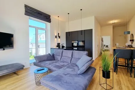 Wohnzimmer Ferienwohnung "Schöne Aussichten" in 1. Reihe in Kalifornien