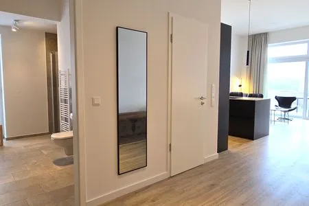 Wohnzimmer Ferienwohnung "Strandgut" in 1. Reihe an der Ostseeküste