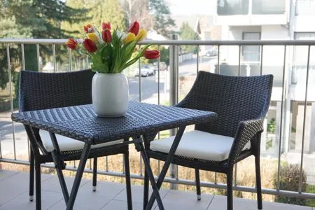 Blick vom Balkon Strandoase, Whg. 21