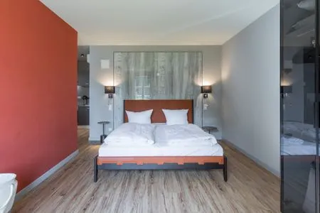Ferienwohnung Wellenklang modernes Doppelbett  Wellenklang