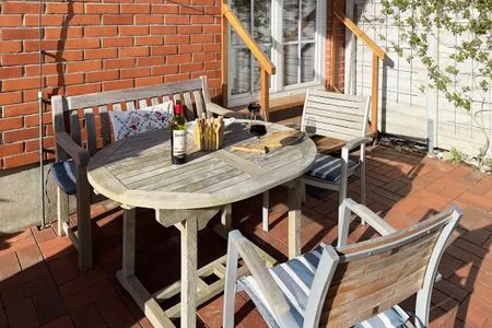 Terrasse Haus Pesel Ferienwohnung *Reethuk*