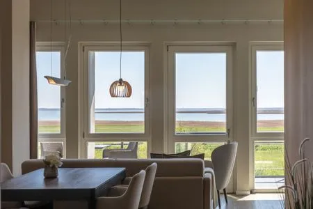 Ferienwohnung Sonnengott in Wustrow Essbereich mit Ostseeblick  Sonnengott