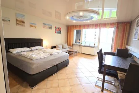 Schlafzimmer Ferienwohnung "Leuchtturm" in Schönberg-Holm an der Ostsee