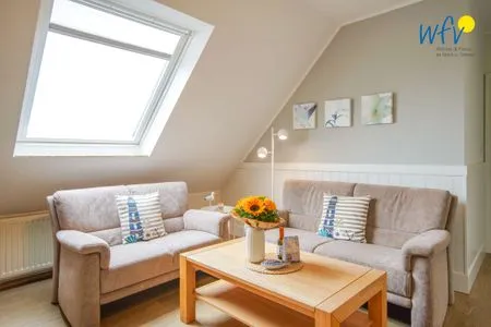 Wohnzimmer Apartmenthaus Roberta Ferienwohnung Leuchtturm