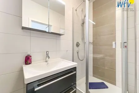 Badezimmer Apartmenthaus Roberta Ferienwohnung Koje