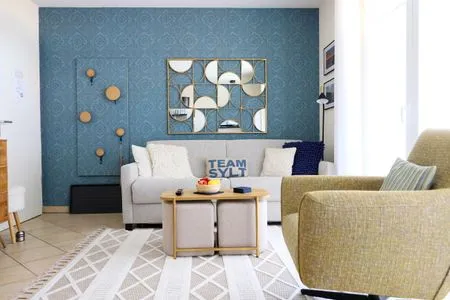 Wohnzimmer Dünengrund 3, Whg. 5, liebeUNDträume