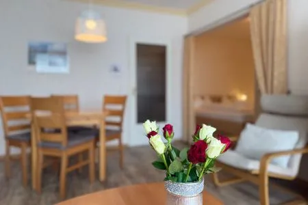 Essbereich Ferienwohnung im Haus Strandstr.22 Kammel App. 34 / TG Platz Nr.112  obere Ebene