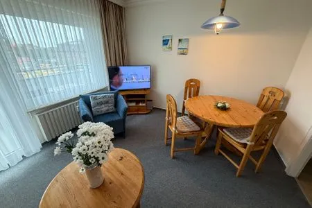 Wohnzimmer Ferienwohnung im Haus Nordland Nordland, App 48,(Hund)