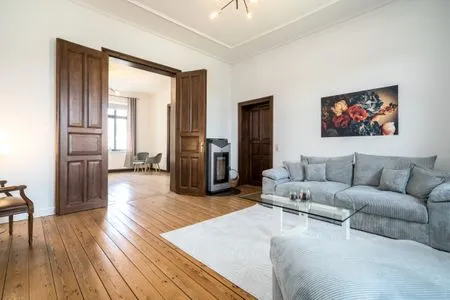 Ferienwohnung InselLiebe in Malchow Blick in den offenen Wohnbereich  InselLiebe