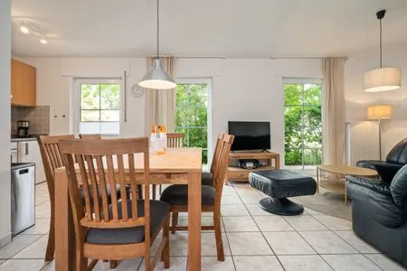 3 Ferienhaus Zander Fuenfseen offener Wohnbereich  Zander