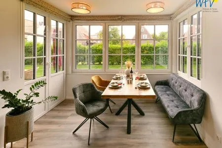 Wohnzimmer Haus Christine Ferienwohnung Düünstuuv