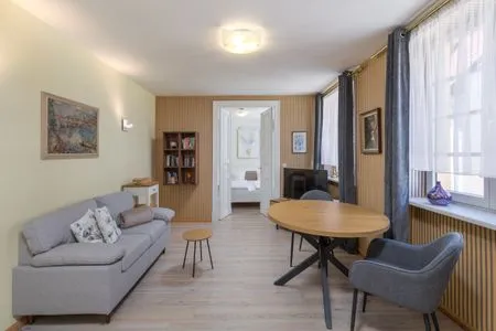 Ferienwohnung Hochzeitskoje Waren Wohnbereich  Hochzeitskoje