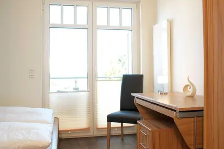 Schlafzimmer Doppelhäuser zum Reetmoor Haus Theresa