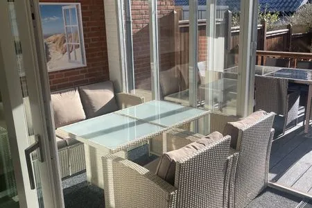 Balkon Dreibogen Ferienwohnung Lolle