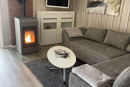 Wohnzimmer Dreibogen Ferienwohnung Lolle